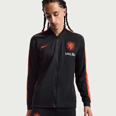 Nederland Strike Nike Dri-FIT knit voetbaltrainingspak heren zwart - complete KNVB Strike set WK 2026