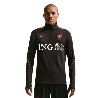 Nike Nederland Strike Dri-FIT voetbaltrainingstop heren zwart - KNVB trainingstop lange mouwen WK 2026