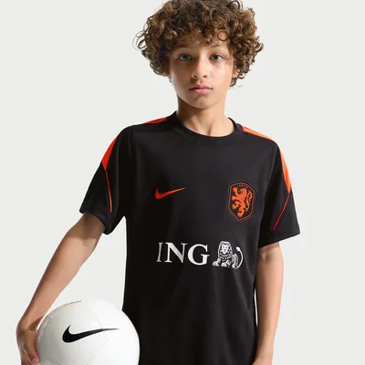 Nederlands Elftal Strike shirt korte mouwen kids 2026/2028 (zwart met oranje)