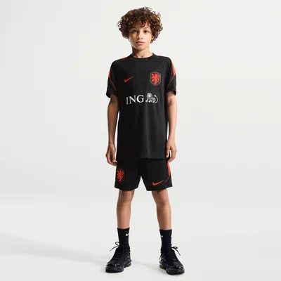 Nederlands Elftal Strike trainingsshorts kids 2026/2028 (zwart met oranje)