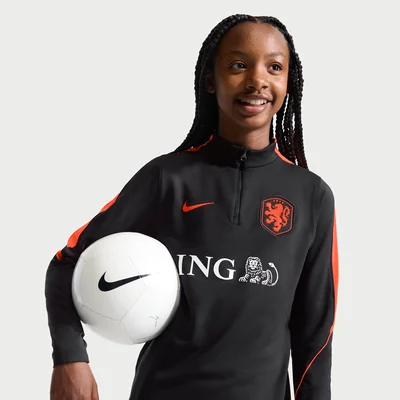 Nederlands Elftal Strike trainingstop kids 2026/2028 (zwart met oranje)