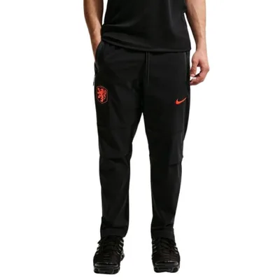 Nederlands Elftal Tech Woven trainingsbroek 2026/2028 (zwart met oranje)