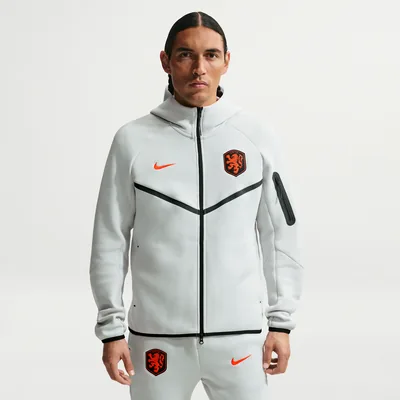 Nederlands Elftal Nike Tech Fleece Windrunner hoodie 2026 grijs - KNVB trainingskleding