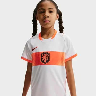 Nederland 2026 Stadium Dri-FIT uitshirt oudere kids wit - WK uitshirt Oranje Rising kinderen
