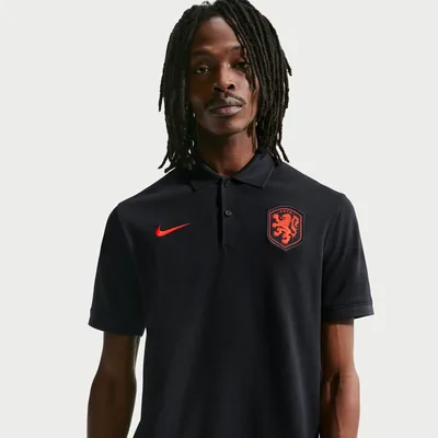 Netherlands The Nike Polo Dri-FIT heren zwart - officiele KNVB polo WK 2026